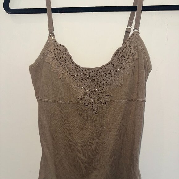 ABERCROMBIE & FITCH beaded vintage tank - Picture 1 of 4